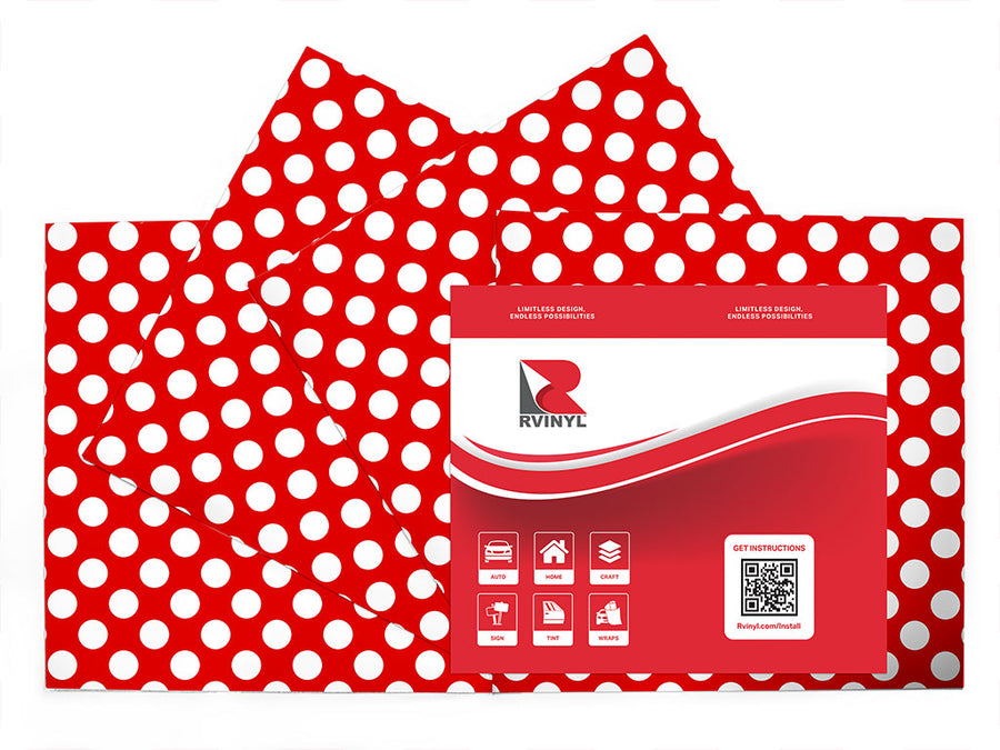 red scare polka dot Craft Vinyl Sheet Pack