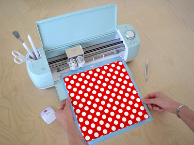 red scare polka dot Cricut Compatible Vinyl