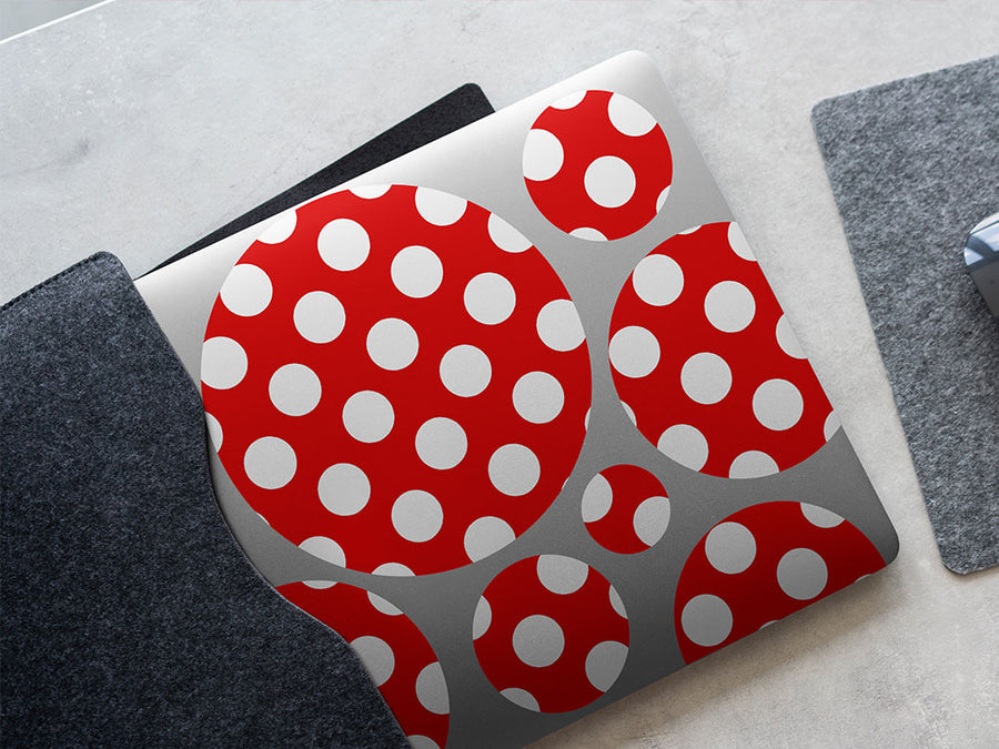 red scare polka dot DIY Laptop Stickers