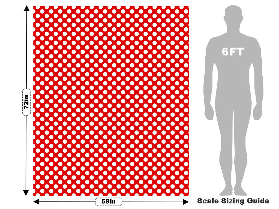 Red Scare Polka Dot Vehicle Wrap Scale~Rwraps Series 914 Red Scare Polka Dot Measurements~1