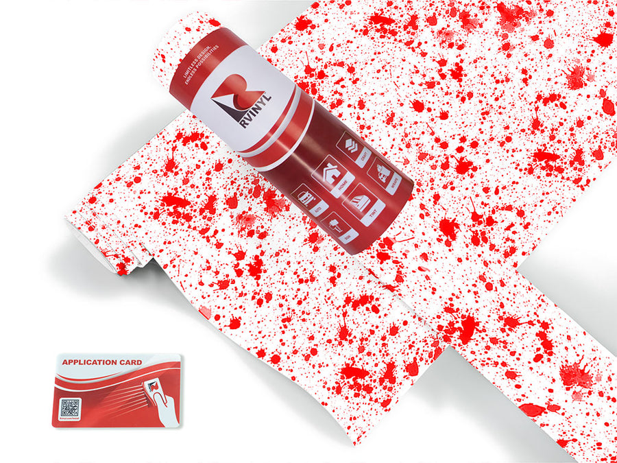 red smears paint splatter Craft Vinyl Roll