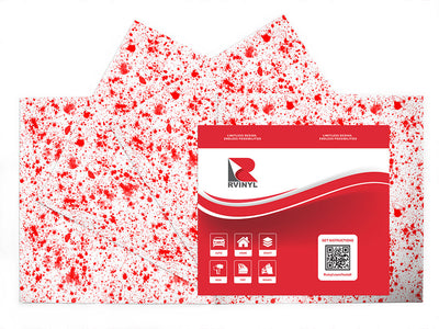 red smears paint splatter Craft Vinyl Sheet Pack