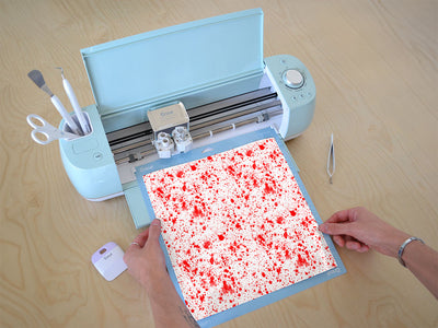 red smears paint splatter Cricut Compatible Vinyl