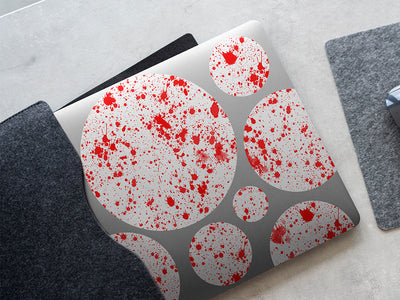 red smears paint splatter DIY Laptop Stickers