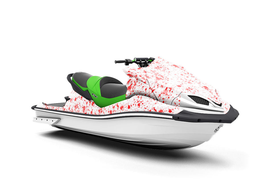 Red Smears Paint Splatter Jet Ski Vinyl Customized Wrap