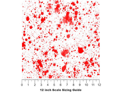 Red Smears Paint Splatter Vinyl Film Pattern Size 12 inch Scale~Rwraps Red Smears Paint Splatter Sizing Chart~2