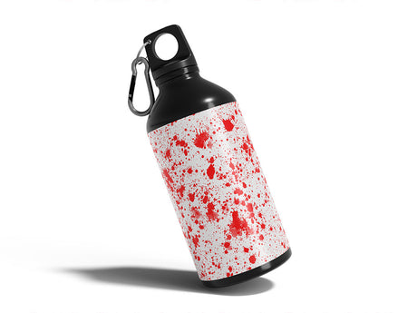 red smears paint splatter Water Bottle DIY Stickers