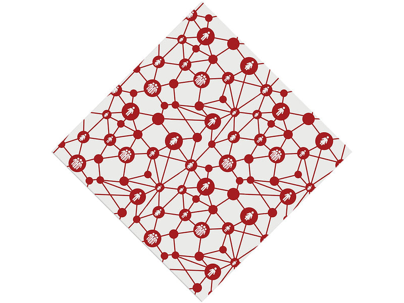 Red Social Technology Vinyl Wrap Pattern
