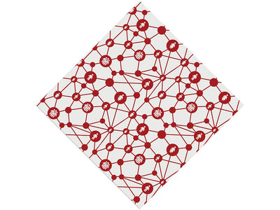 Red Social Technology Vinyl Wrap Pattern
