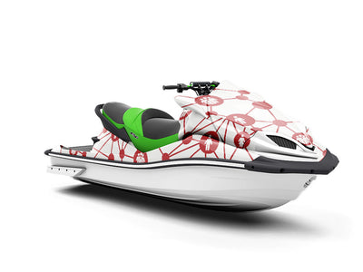 Red Social Technology Jet Ski Vinyl Customized Wrap