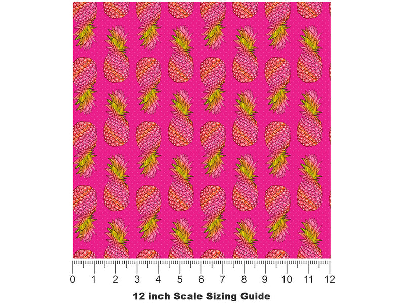 Red Spanish Fruit Vinyl Film Pattern Size 12 inch Scale~Rwraps Red Spanish Fruit Sizing Chart~2