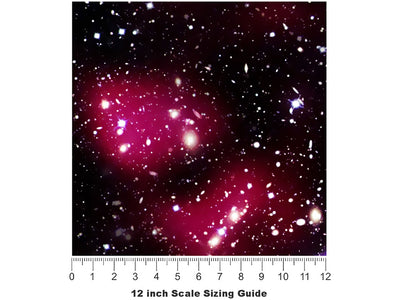 Red Starfield Science Fiction Vinyl Film Pattern Size 12 inch Scale~Rwraps Red Starfield Science Fiction Sizing Chart~2