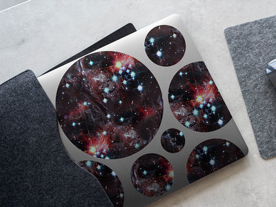 red stars science fiction DIY Laptop Stickers