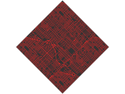 Red Streets Cityscape Vinyl Wrap Pattern