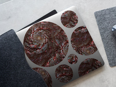 red swirl science fiction DIY Laptop Stickers