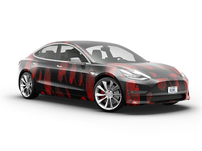 Red Tanks Americana Vehicle Vinyl Wrap