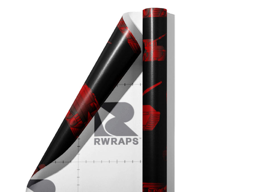 Red Tanks Americana Wrap Film Sheets~Rwraps Series 914 Red Tanks Americana Scrolled Sheet~4