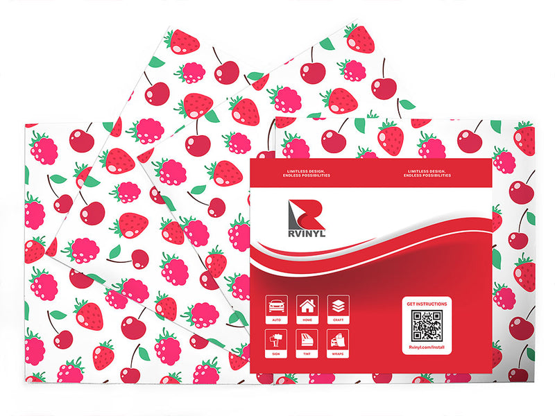 red team fruit Craft Vinyl Sheet Pack