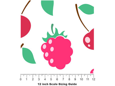 Red Team Fruit Vinyl Film Pattern Size 12 inch Scale~Rwraps Red Team Fruit Sizing Chart~2