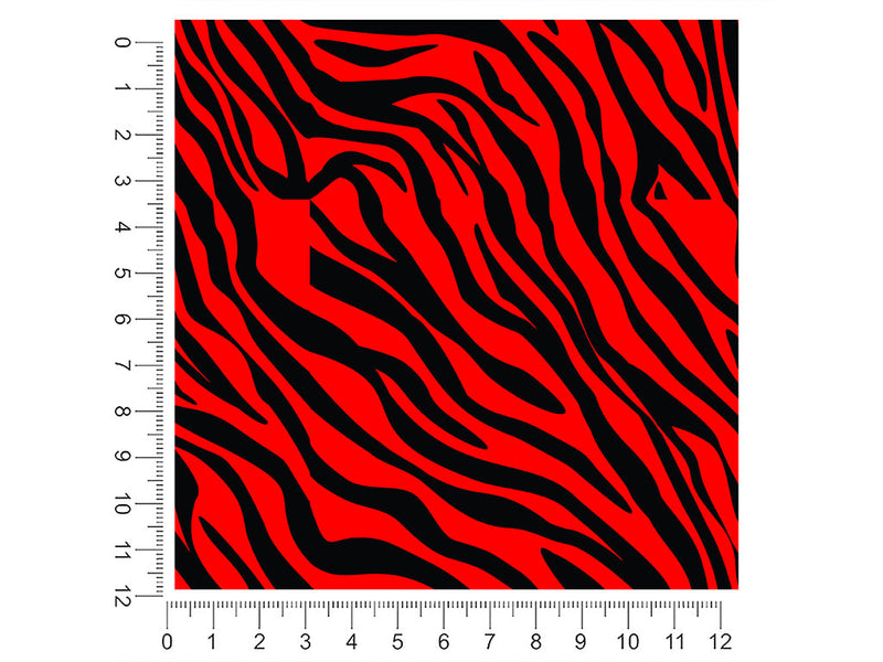 red tiger animal print 1ft x 1ft Craft Sheets