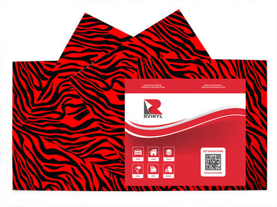 red tiger animal print Craft Vinyl Sheet Pack