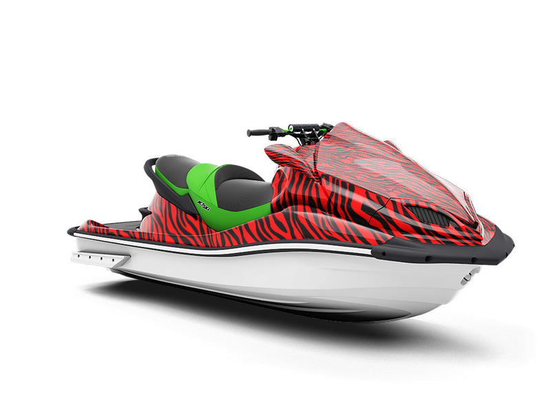 Red Tiger Jet Ski Vinyl Customized Wrap