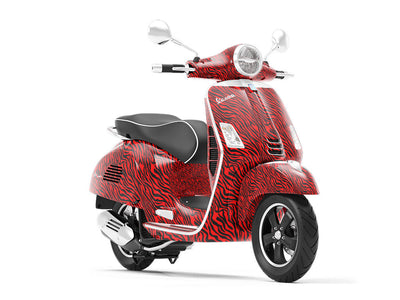 Red Tiger Vespa Scooter Wrap Film