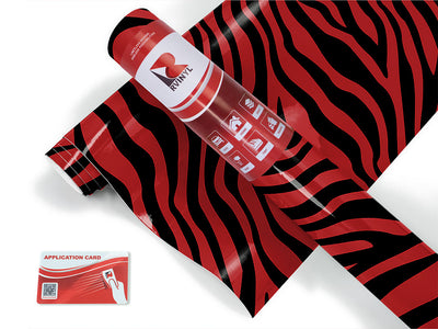 red zebra animal print Craft Vinyl Roll
