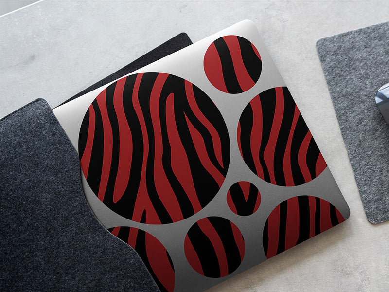 red zebra animal print DIY Laptop Stickers