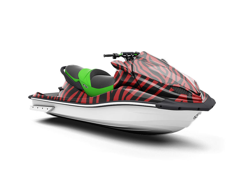 Red Zebra Jet Ski Vinyl Customized Wrap