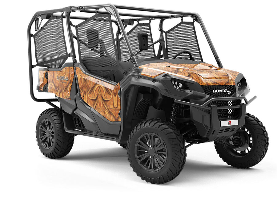 Redwood Owl Wooden Parquet Utility Vehicle Vinyl Wrap