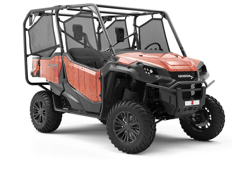 Redwood  Wood Plank Utility Vehicle Vinyl Wrap