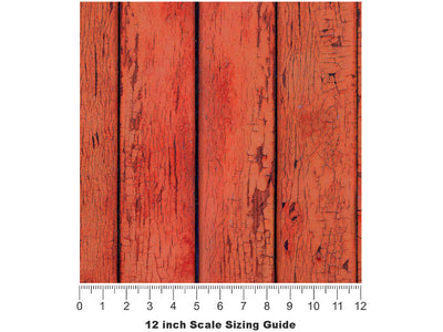Redwood  Wood Plank Vinyl Film Pattern Size 12 inch Scale~Rwraps Redwood  Wood Plank Sizing Chart~3