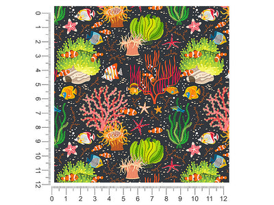 reef life salt water 1ft x 1ft Craft Sheets
