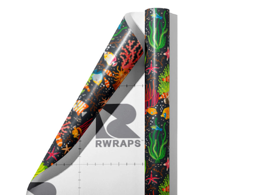 Reef Life Marine Life Wrap Film Sheets~Rwraps Series 914 Reef Life Marine Life Scrolled Sheet~3