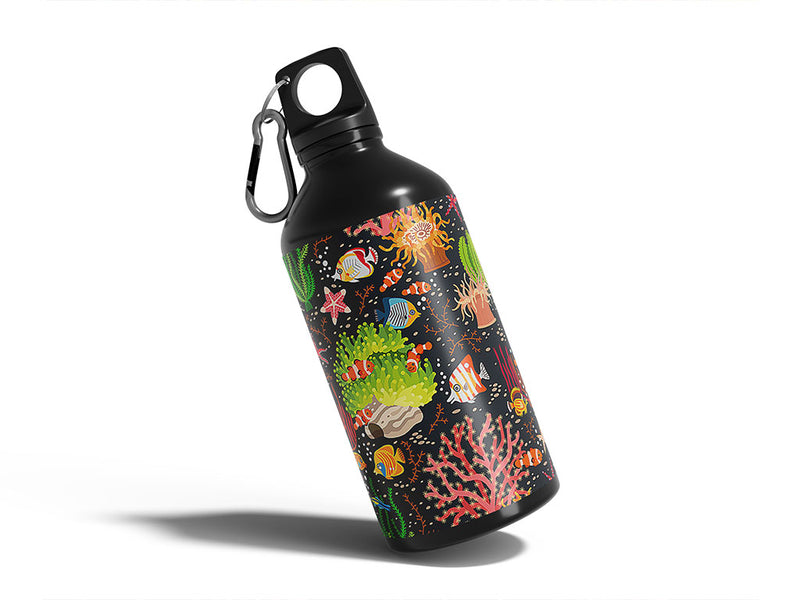 reef life salt water Water Bottle DIY Stickers