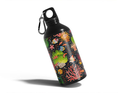 reef life salt water Water Bottle DIY Stickers