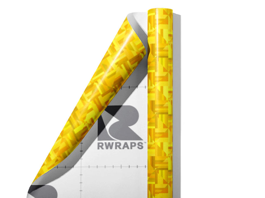 Refined Amber Mosaic Wrap Film Sheets~Rwraps Series 914 Refined Amber Mosaic Scrolled Sheet~3