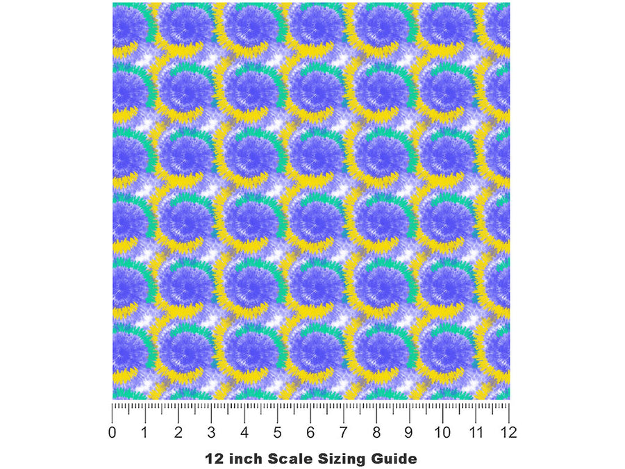 Refracting Light Tie Dye Vinyl Film Pattern Size 12 inch Scale~Rwraps Refracting Light Tie Dye Sizing Chart~2