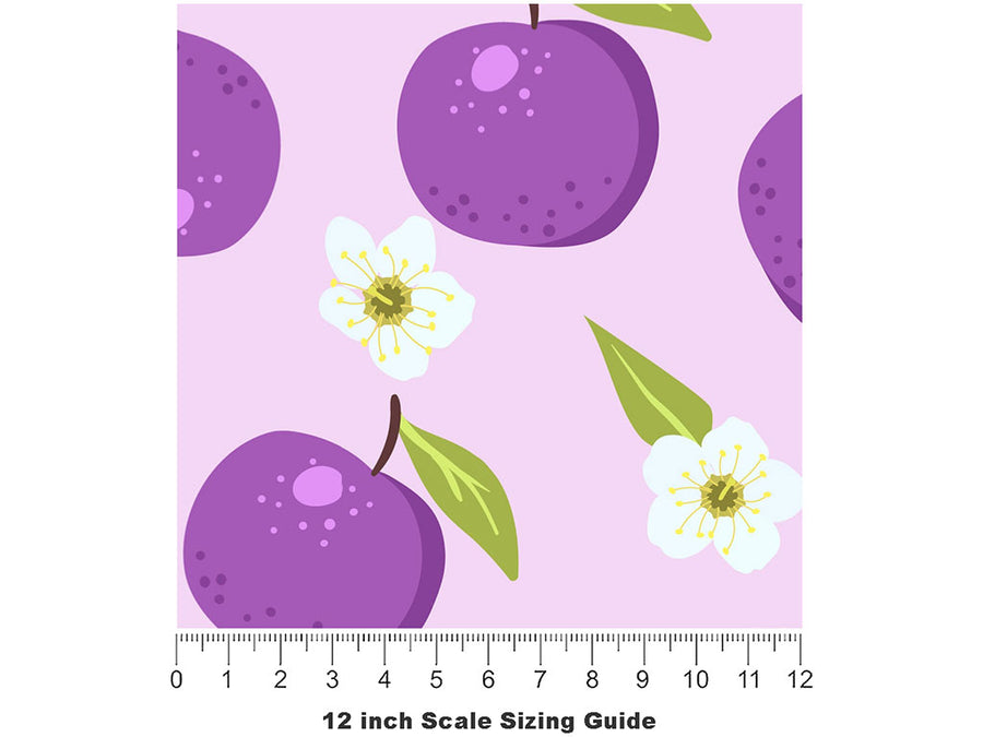 Reine Claudee Violette Fruit Vinyl Film Pattern Size 12 inch Scale~Rwraps Reine Claudee Violette Fruit Sizing Chart~2
