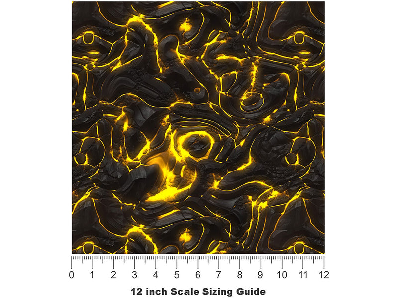 Rend the Earth Lava Vinyl Film Pattern Size 12 inch Scale~Rwraps Rend the Earth Lava Sizing Chart~2