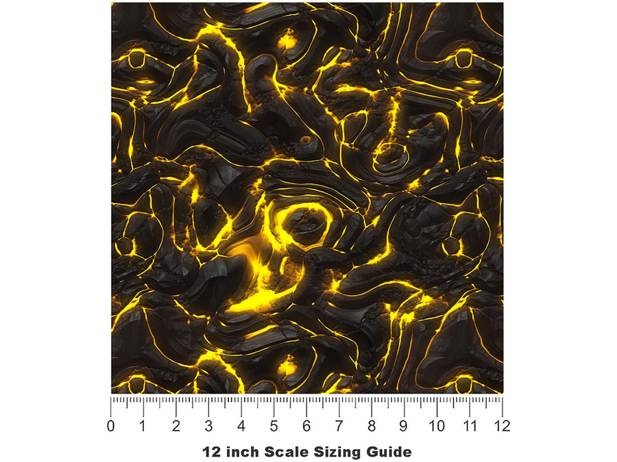 Rend the Earth Lava Vinyl Film Pattern Size 12 inch Scale~Rwraps Rend the Earth Lava Sizing Chart~2
