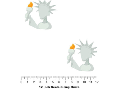 Represent NYC Americana Vinyl Film Pattern Size 12 inch Scale~Rwraps Represent NYC Americana Sizing Chart~3