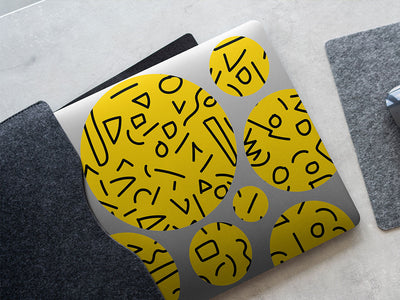 restart abstract geometric DIY Laptop Stickers