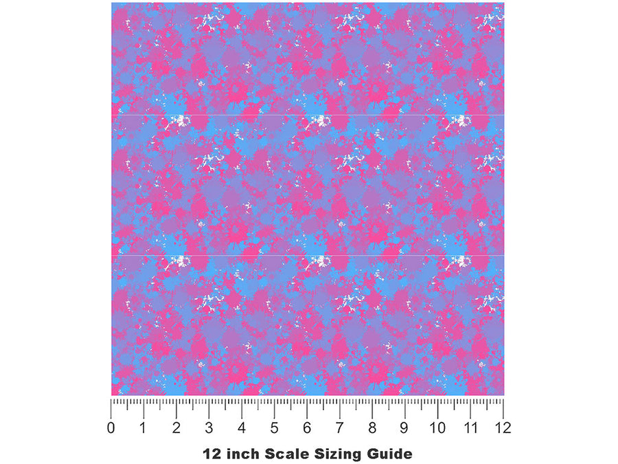 Restless Lovers Paint Splatter Vinyl Film Pattern Size 12 inch Scale~Rwraps Restless Lovers Paint Splatter Sizing Chart~2
