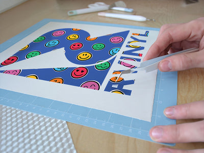 retro faces emoji Easy Weed Craft Vinyl