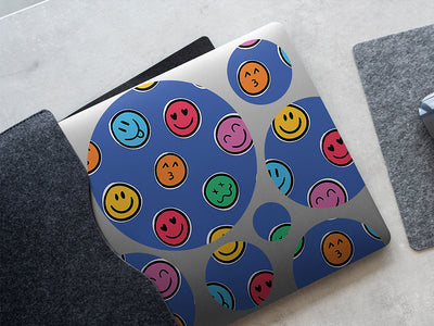 retro faces emoji DIY Laptop Stickers