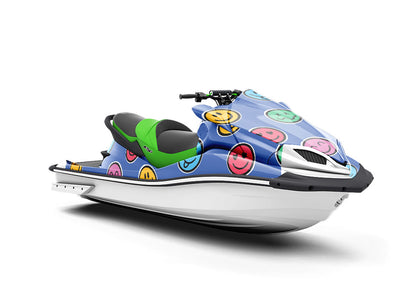 Retro Faces Emoji Jet Ski Vinyl Customized Wrap
