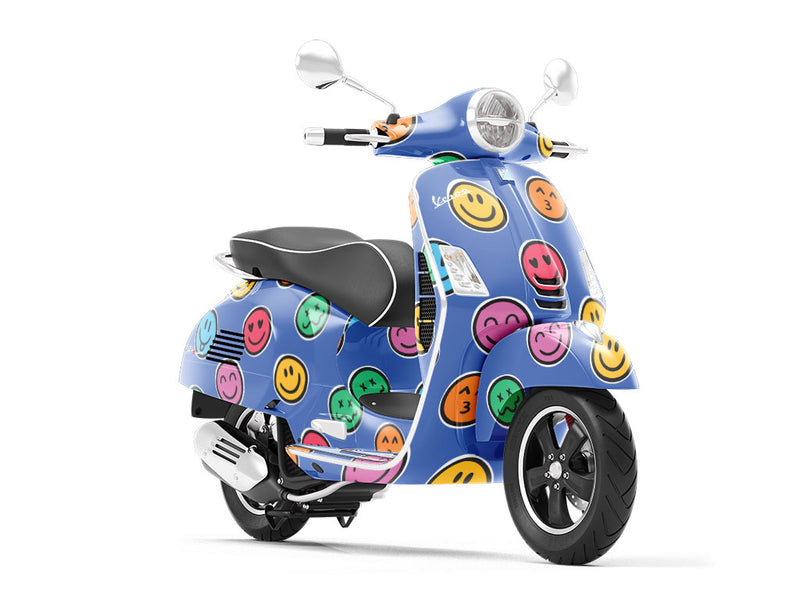 Retro Faces Emoji Vespa Scooter Wrap Film