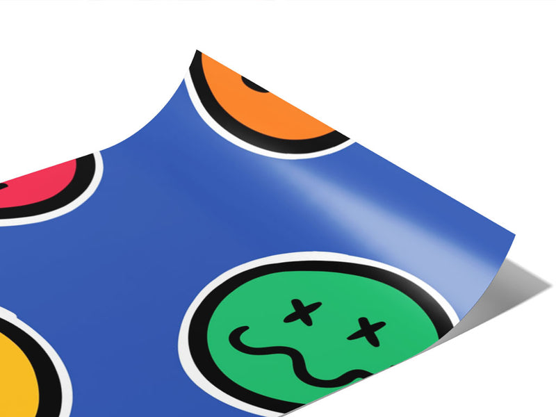 Retro Faces Emoji Vinyl Wraps~Rwraps Series 914 Digitally Printed Vinyl Wrap~0